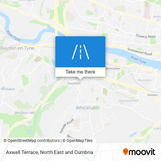 Axwell Terrace map