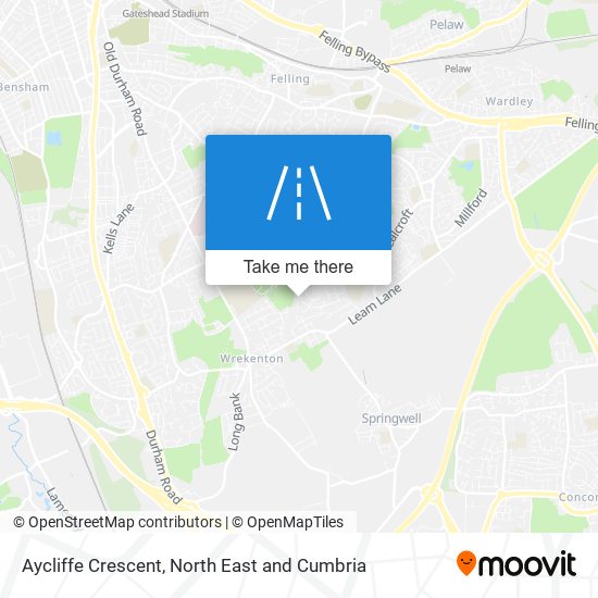Aycliffe Crescent map