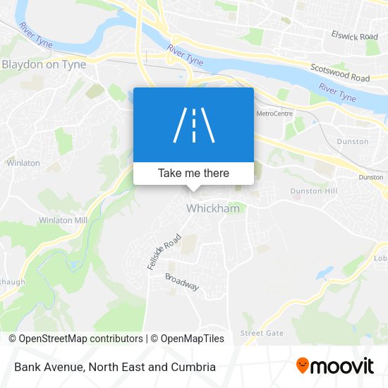 Bank Avenue map