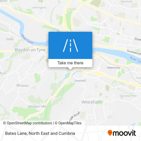 Bates Lane map