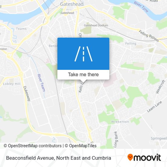 Beaconsfield Avenue map
