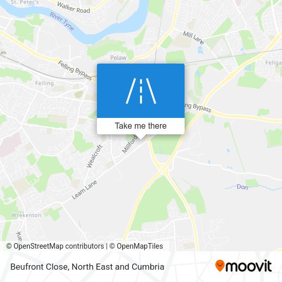Beufront Close map