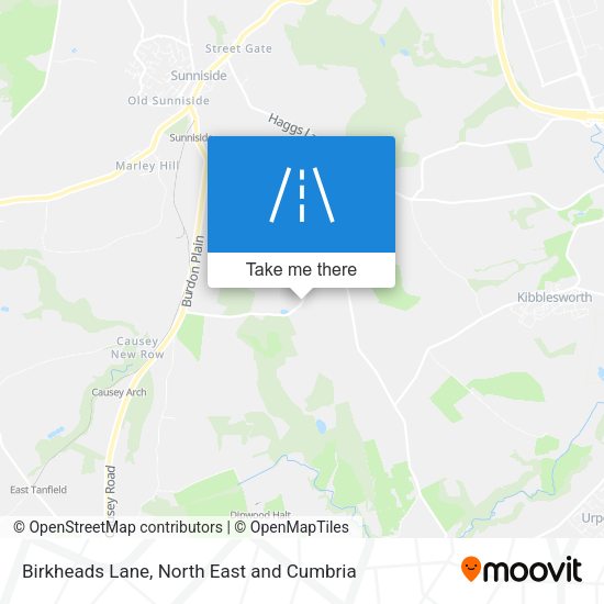 Birkheads Lane map