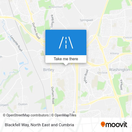 Blackfell Way map