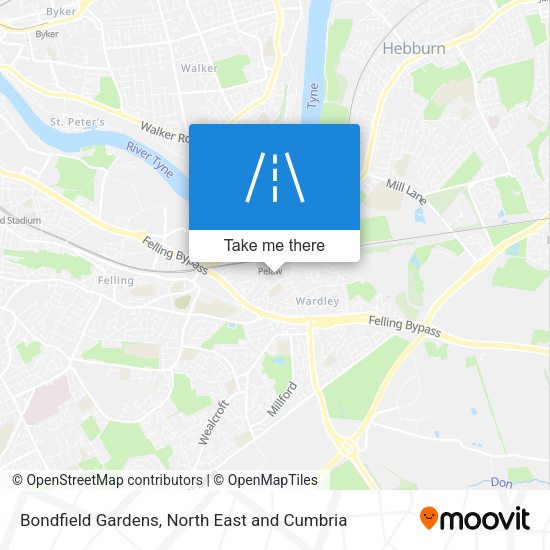 Bondfield Gardens map