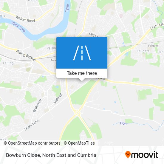 Bowburn Close map