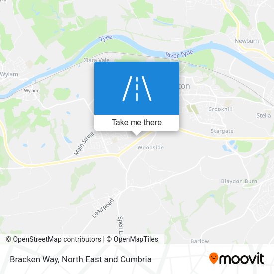 Bracken Way map