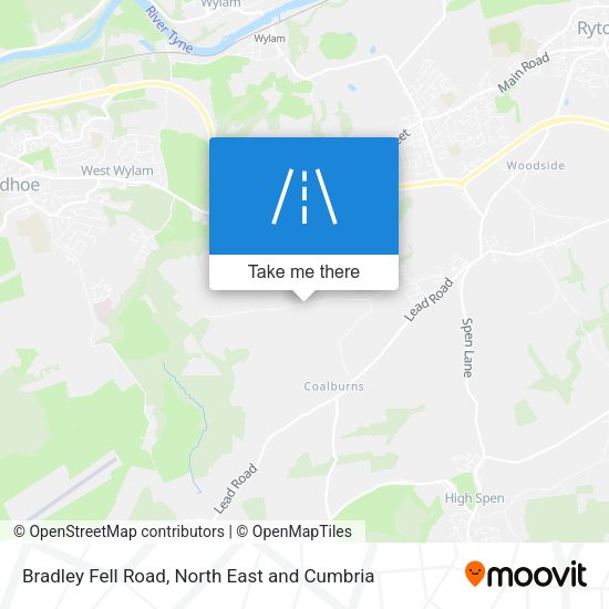 Bradley Fell Road map
