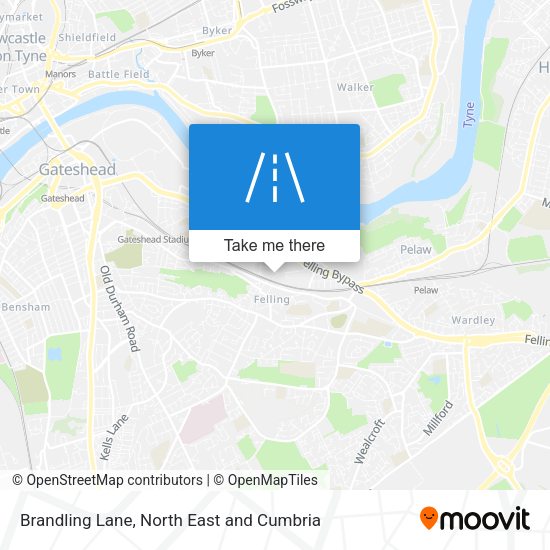 Brandling Lane map