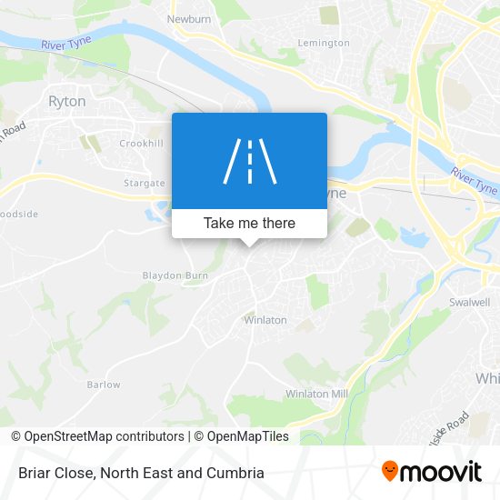Briar Close map