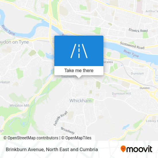 Brinkburn Avenue map