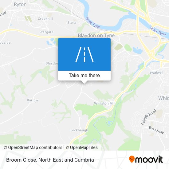 Broom Close map