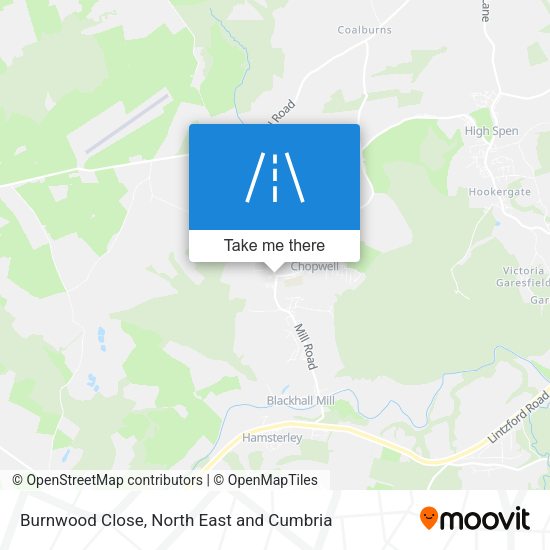 Burnwood Close map
