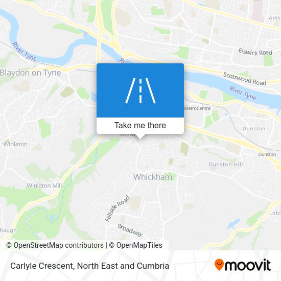 Carlyle Crescent map
