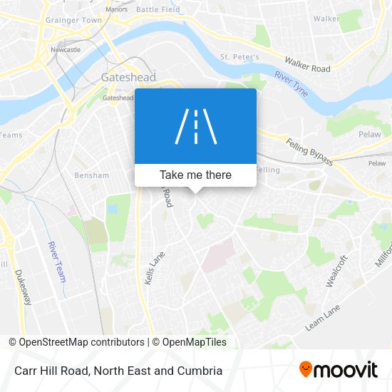 Carr Hill Road map