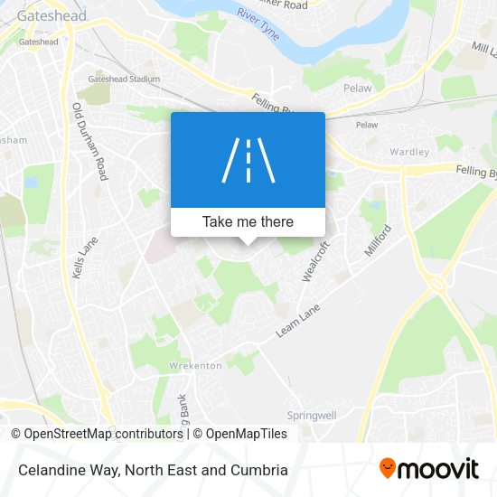 Celandine Way map