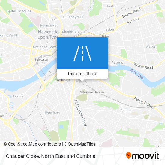 Chaucer Close map