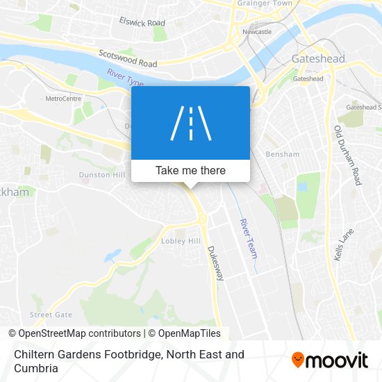 Chiltern Gardens Footbridge map