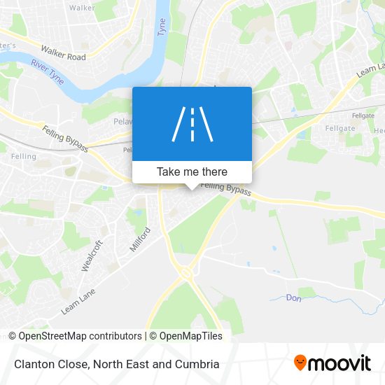 Clanton Close map