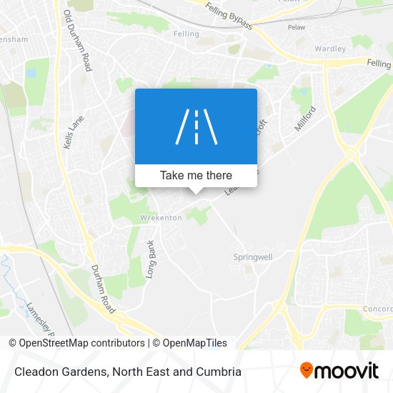 Cleadon Gardens map