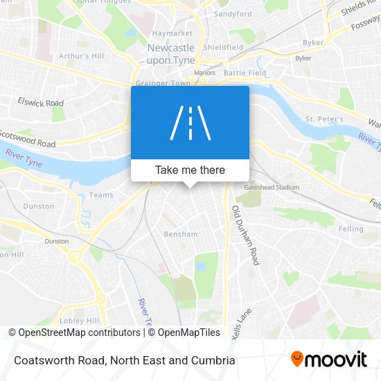Coatsworth Road map