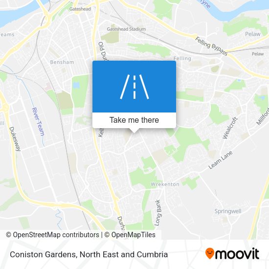 Coniston Gardens map