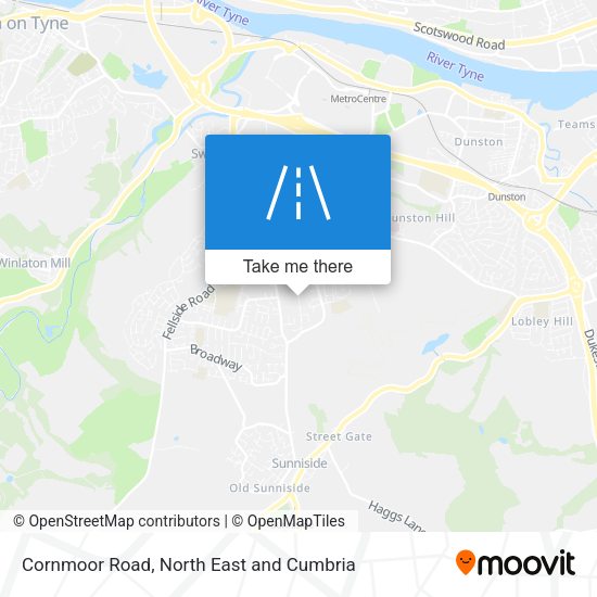 Cornmoor Road map