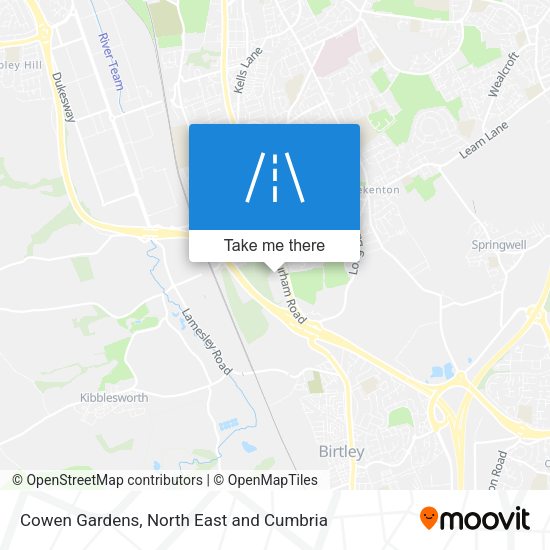 Cowen Gardens map