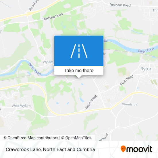 Crawcrook Lane map