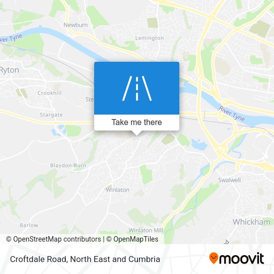 Croftdale Road map
