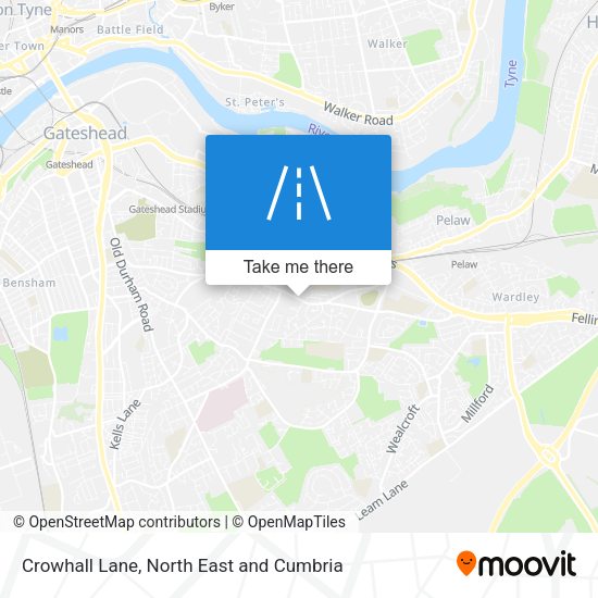 Crowhall Lane map