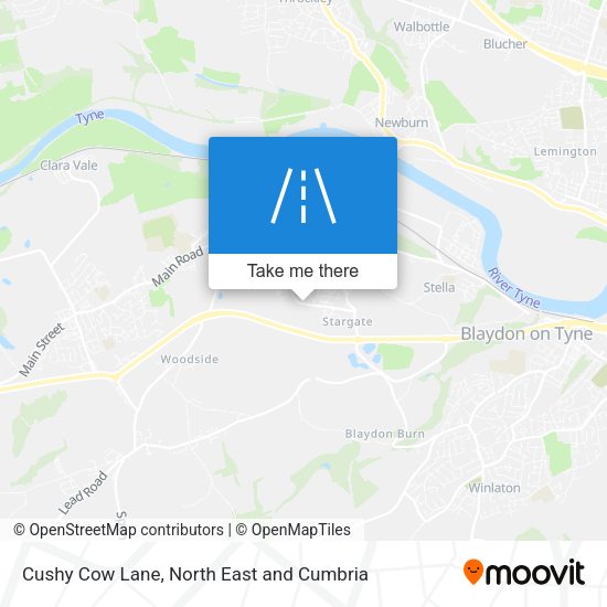 Cushy Cow Lane map
