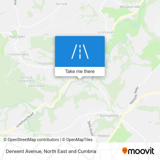 Derwent Avenue map