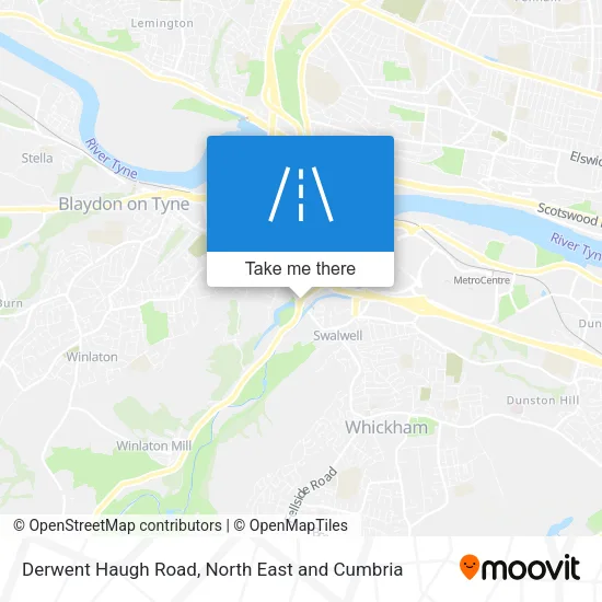 Derwent Haugh Road map