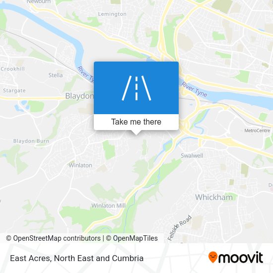 East Acres map