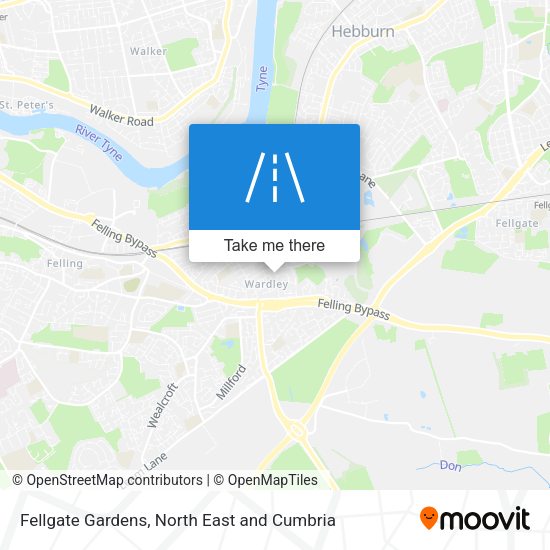 Fellgate Gardens map