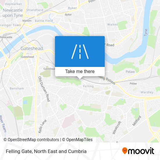 Felling Gate map