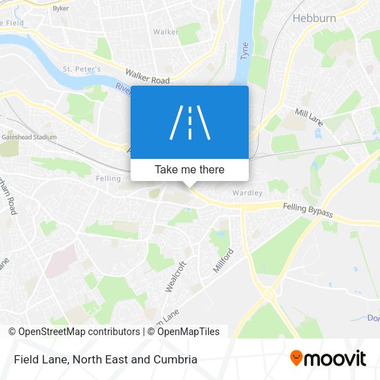 Field Lane map