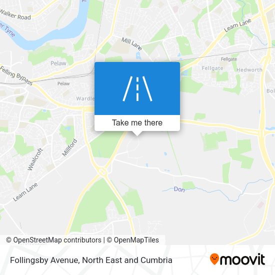 Follingsby Avenue map