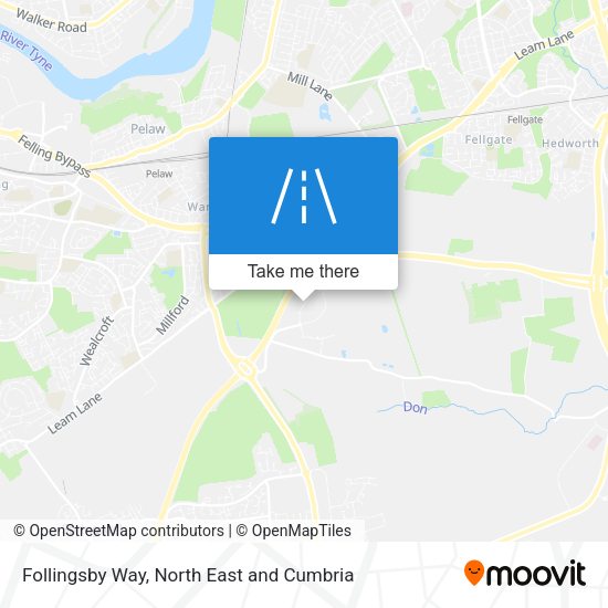 Follingsby Way map