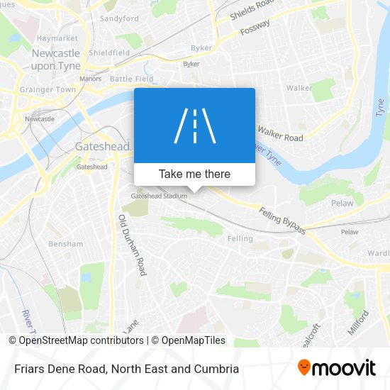 Friars Dene Road map
