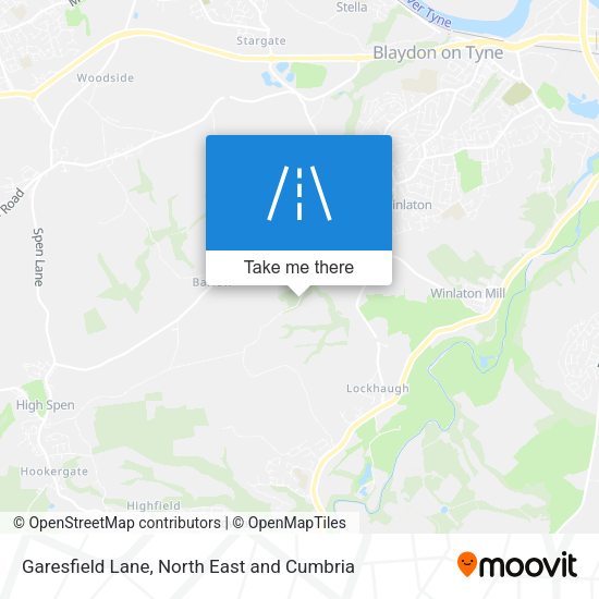 Garesfield Lane map