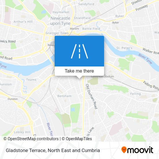 Gladstone Terrace map