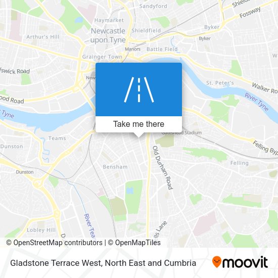 Gladstone Terrace West map