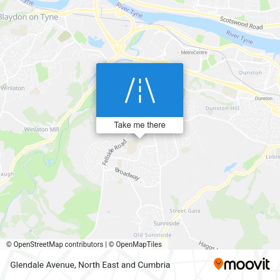 Glendale Avenue map