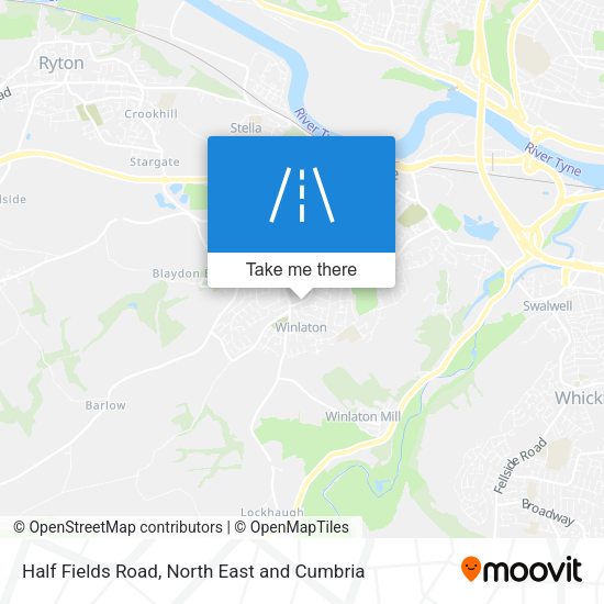 Half Fields Road map