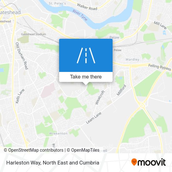 Harleston Way map