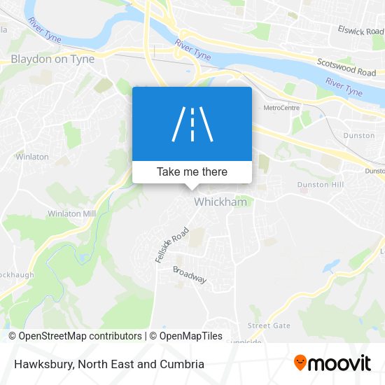Hawksbury map
