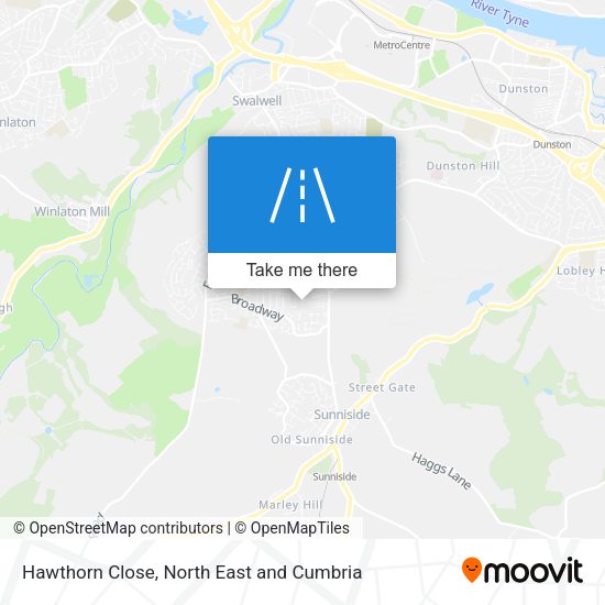 Hawthorn Close map