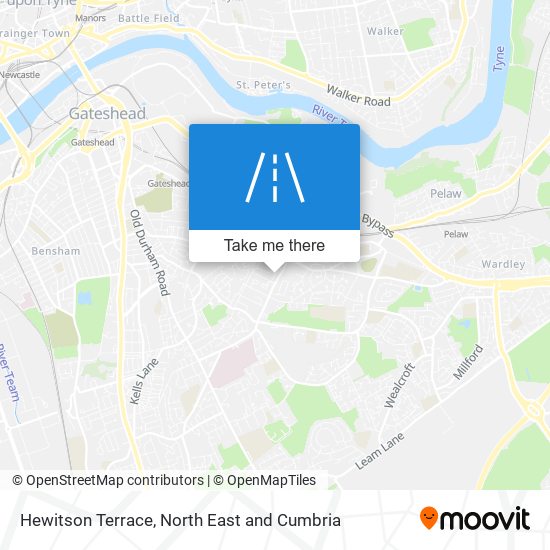 Hewitson Terrace map